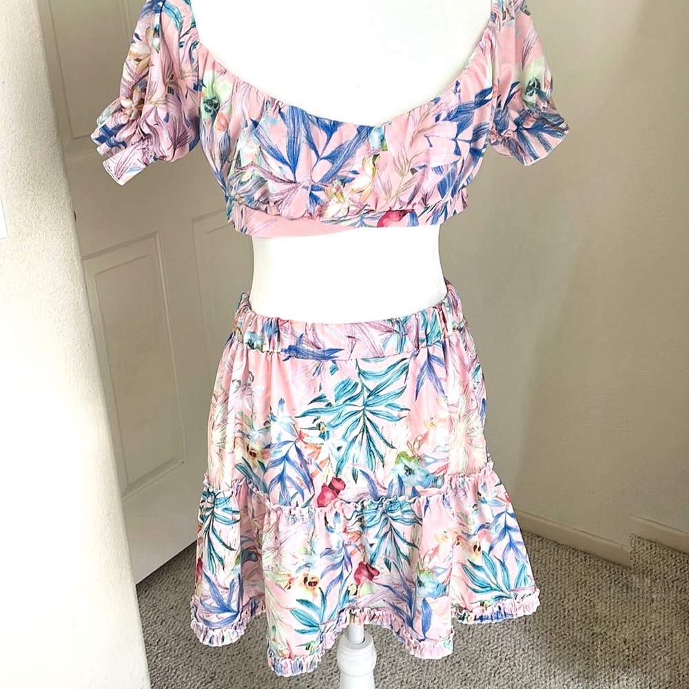 CBR two piece tropical dress set